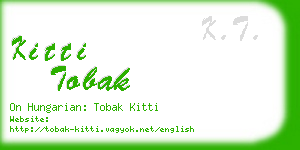 kitti tobak business card